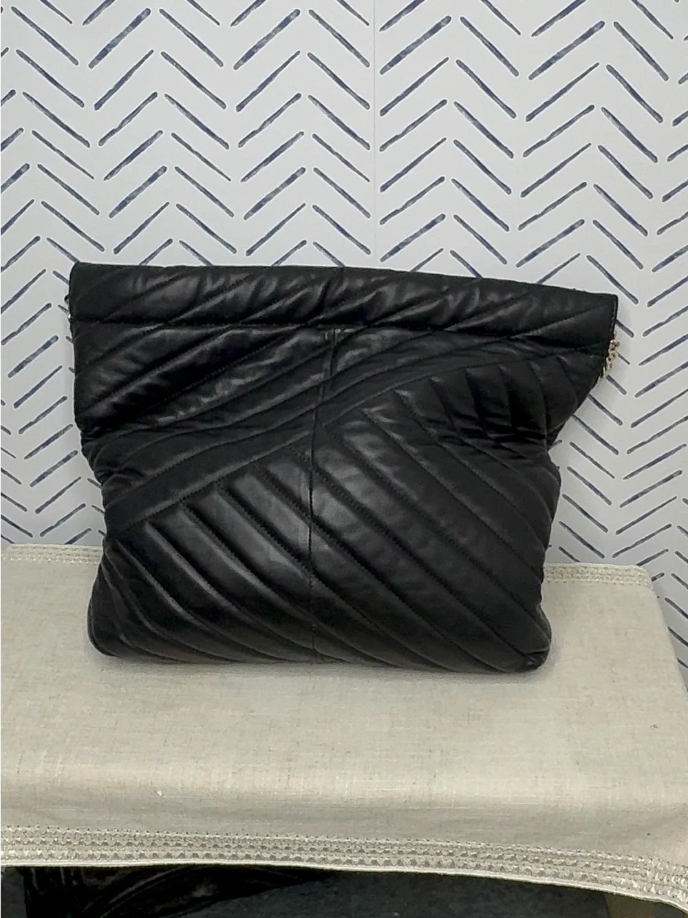 NWT Vince Camuto Black Quilted Leather Bag